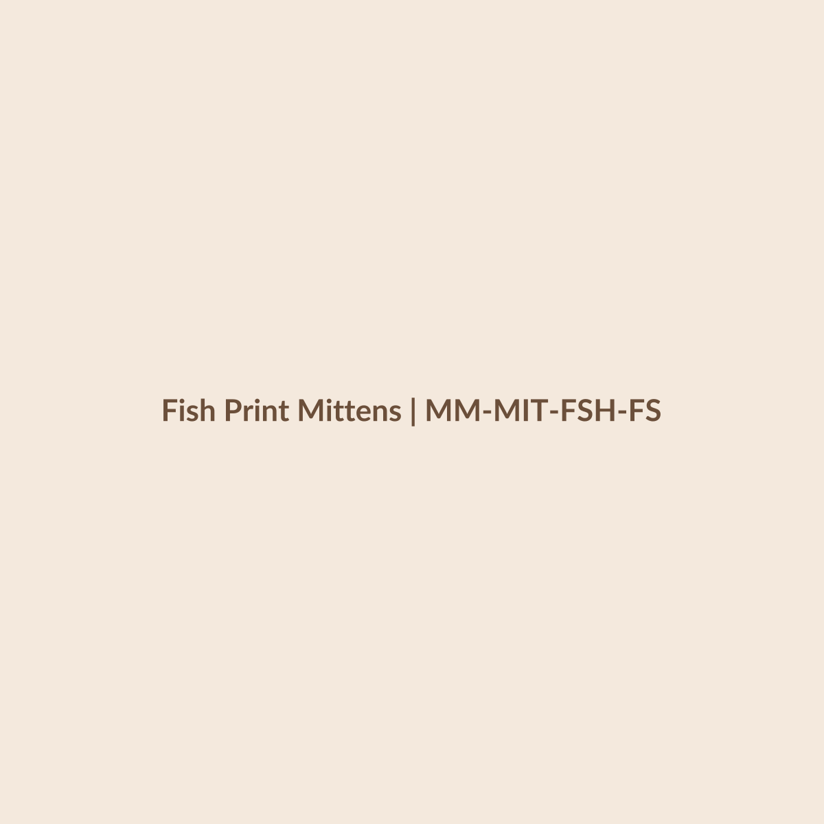 Mamamini Fish Print Mittens in Free Size