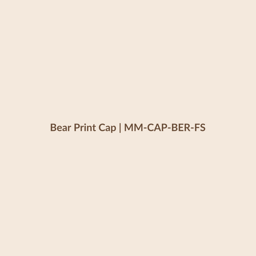 Mamamini Bear Print Cap in Free Size