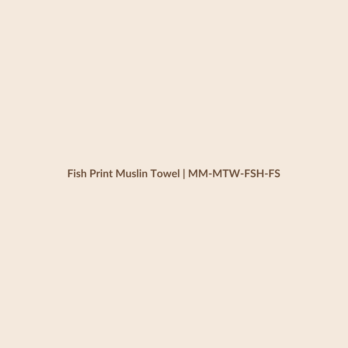 Mamamini Fish Print Muslin Towel in Free Size