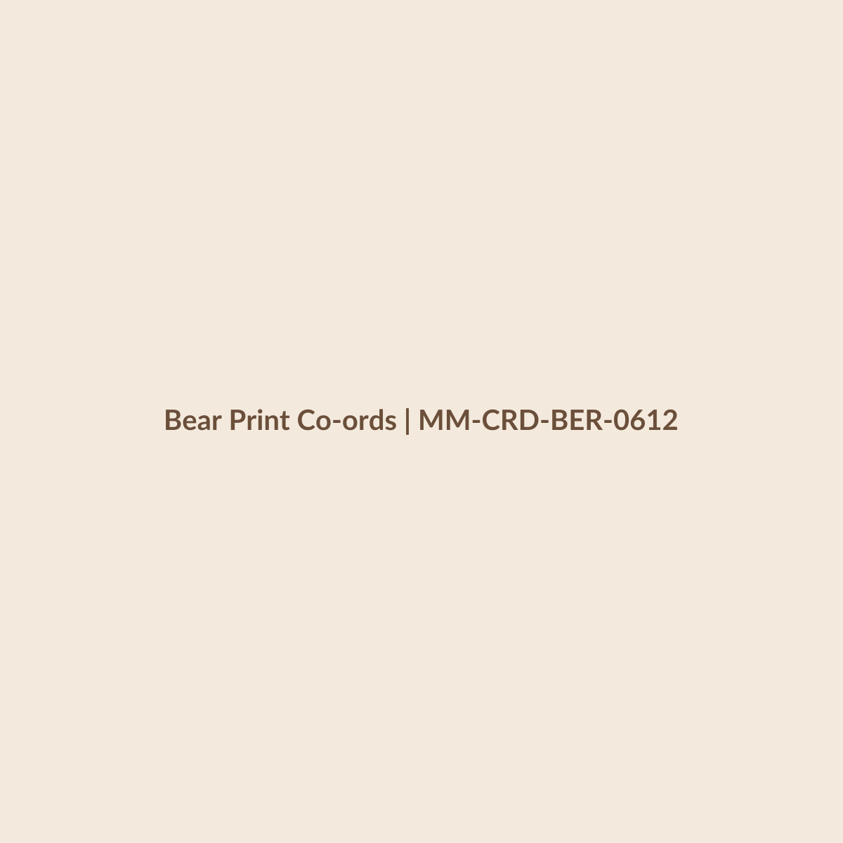 Mamamini Bear Print Co-ords in 6–12 Months