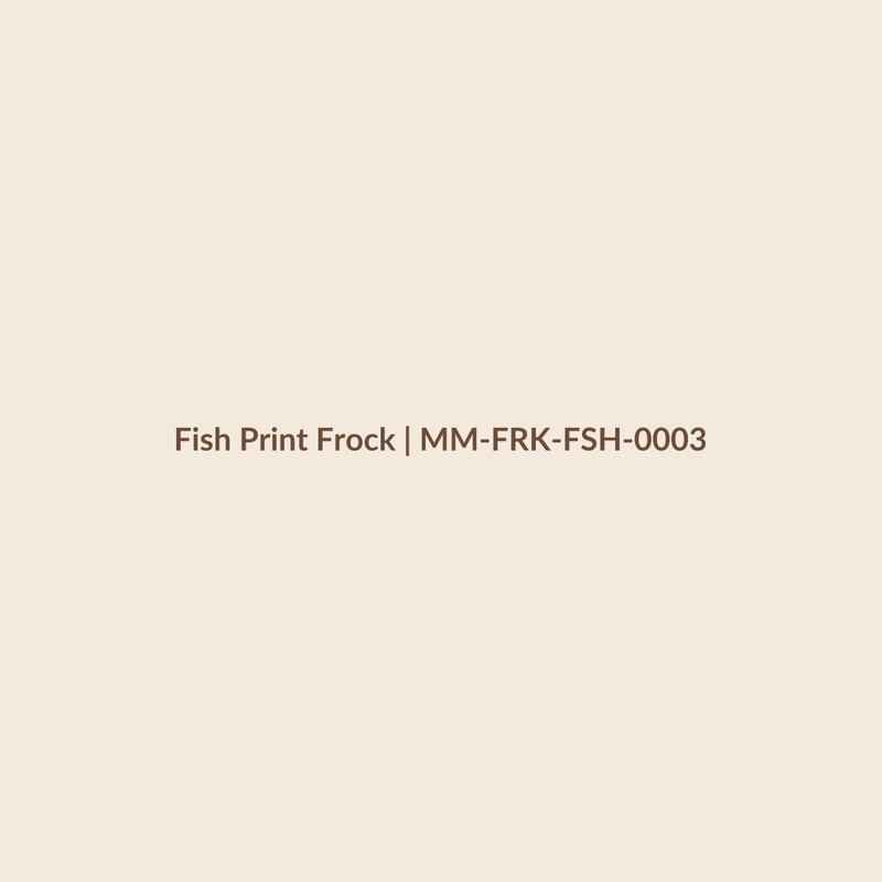 Mamamini Fish Print Frock in 0–3 Months