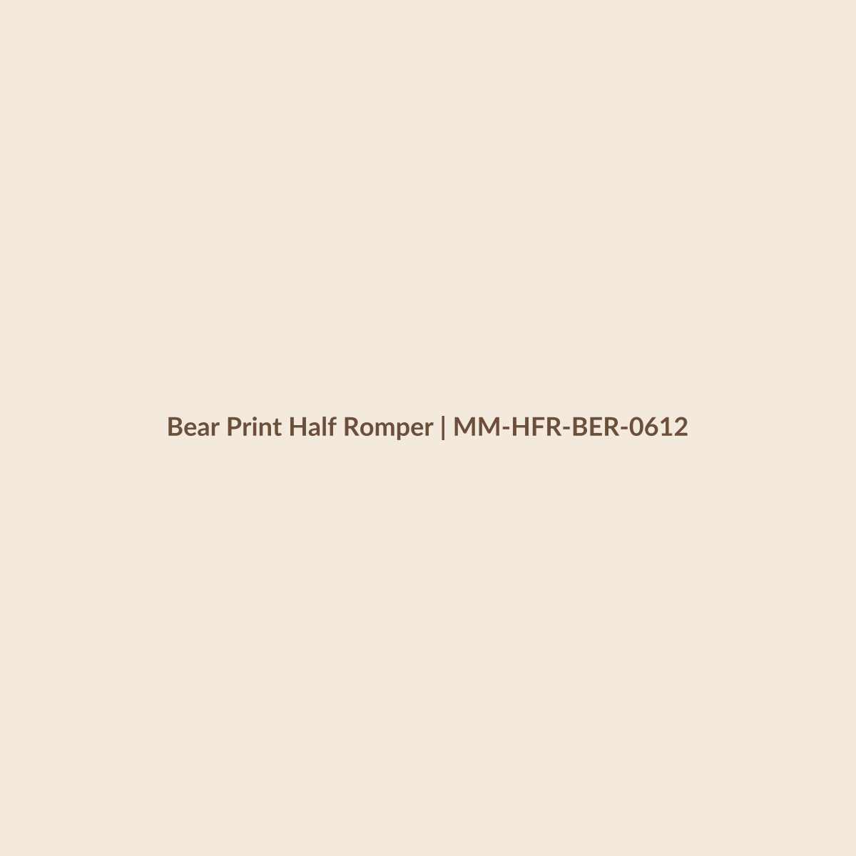 Mamamini Bear Print Half Romper in 6–12 Months