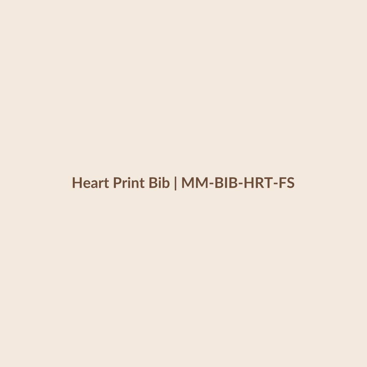 Mamamini Heart Print Bib in Free Size