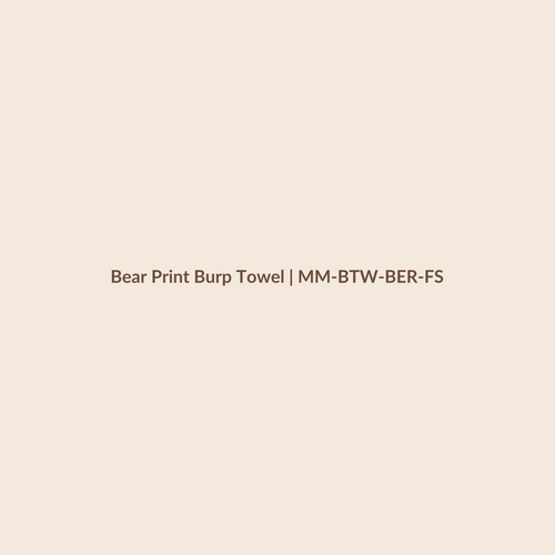 Mamamini Bear Print Burp Towel in Free Size