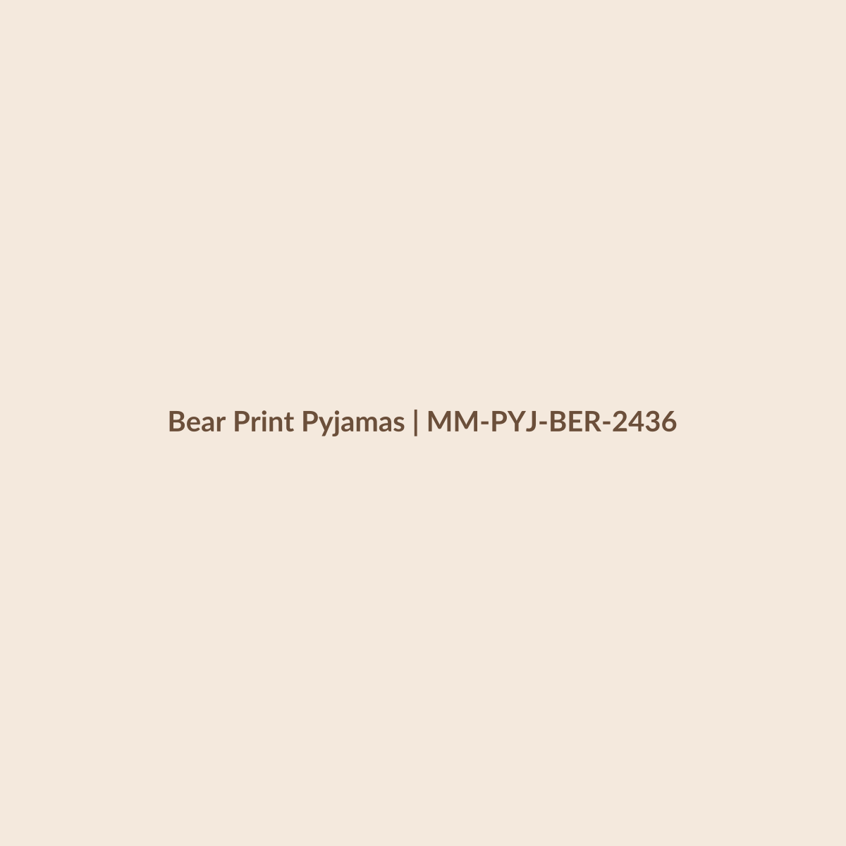 Mamamini Bear Print Pyjamas in 24–36 Months