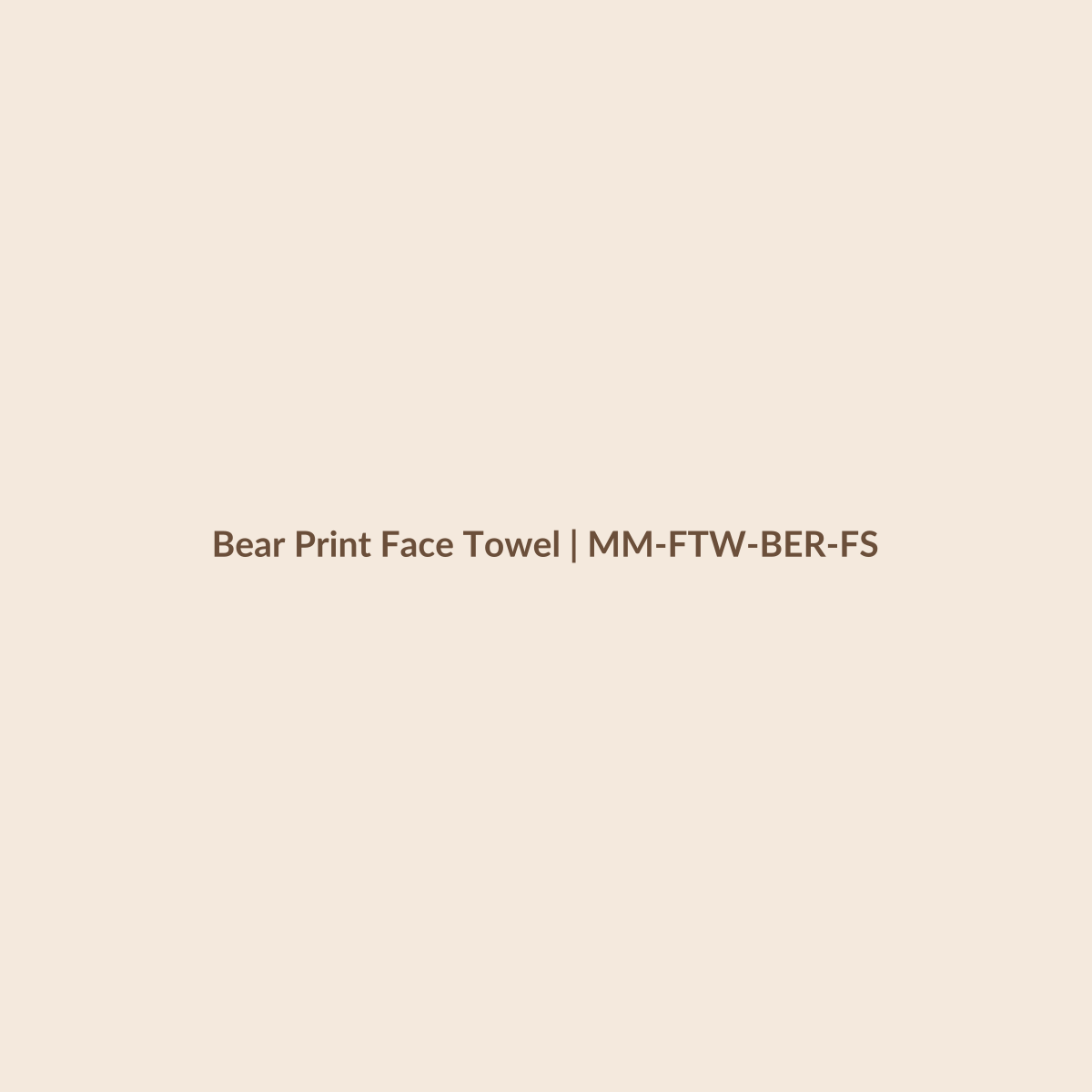 Mamamini Bear Print Face Towel in Free Size
