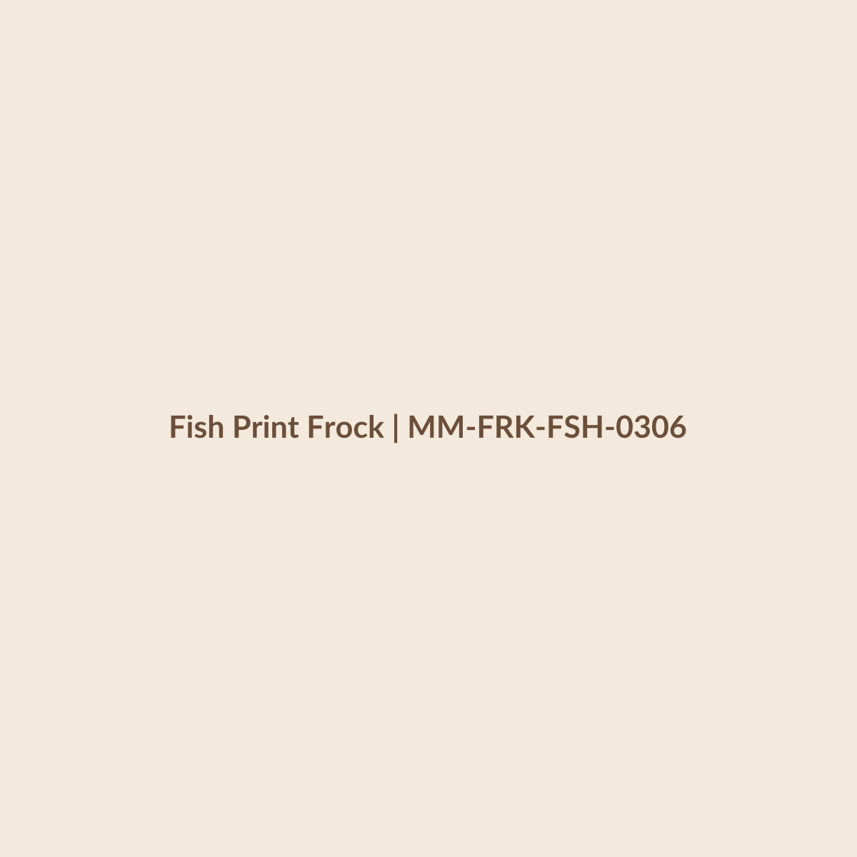 Mamamini Fish Print Frock in 3–6 Months