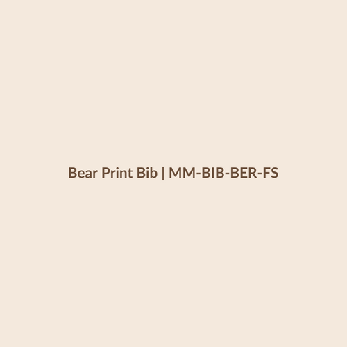 Mamamini Bear Print Bib in Free Size