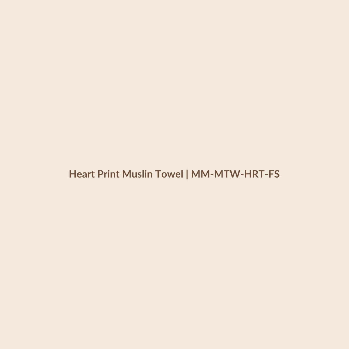 Mamamini Heart Print Muslin Towel in Free Size