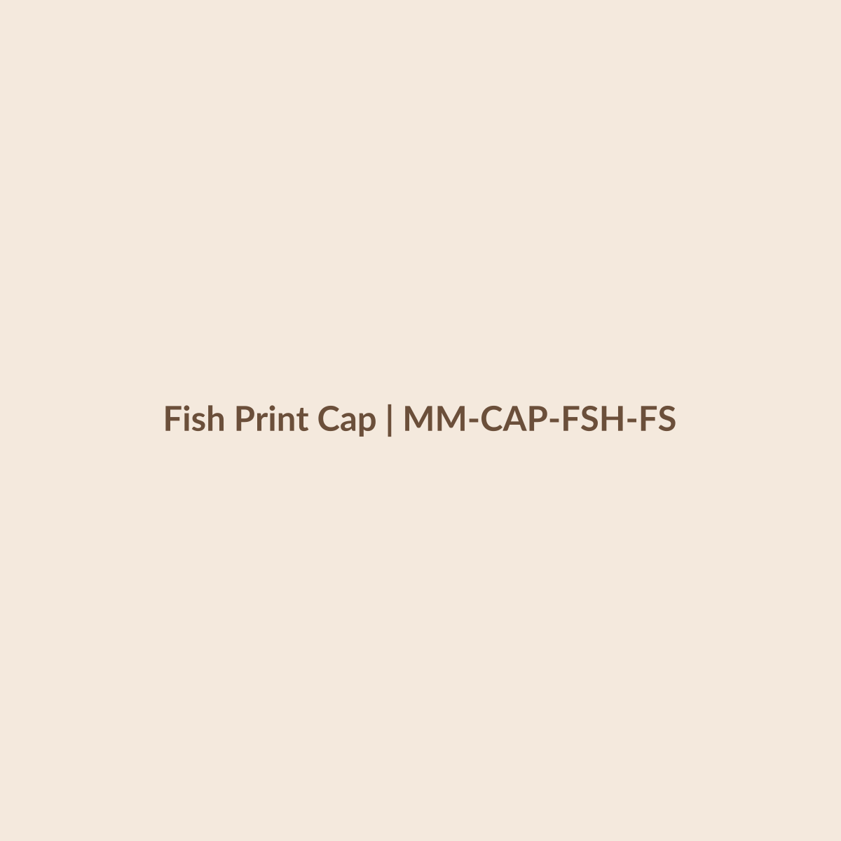 Mamamini Fish Print Cap in Free Size