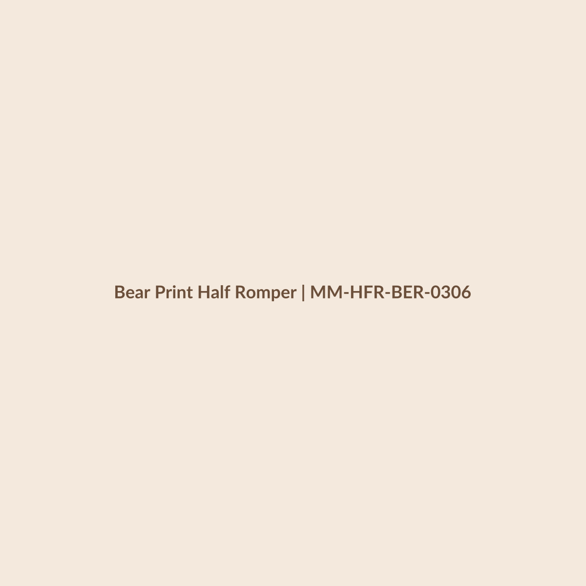 Mamamini Bear Print Half Romper in 3–6 Months