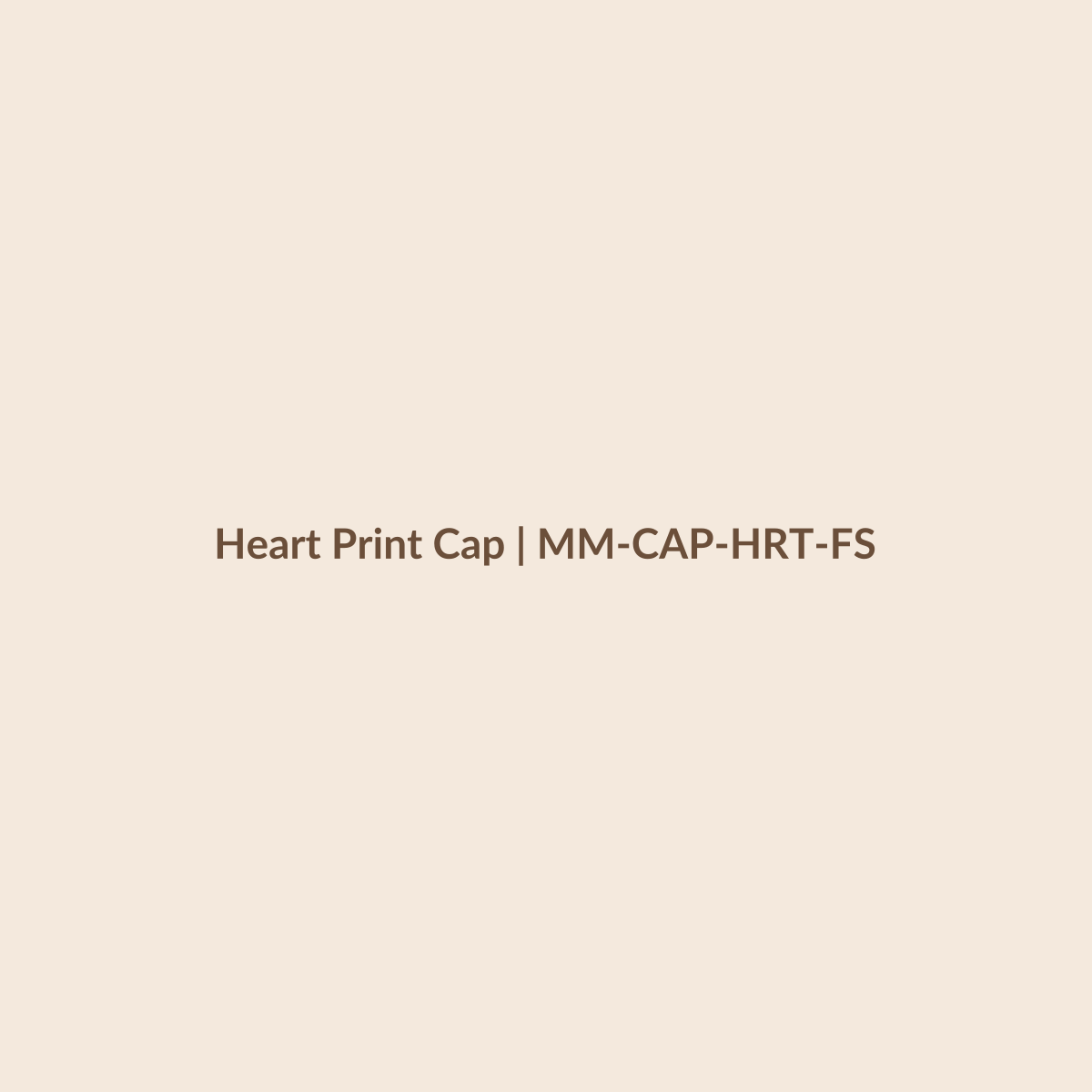 Mamamini Heart Print Cap in Free Size